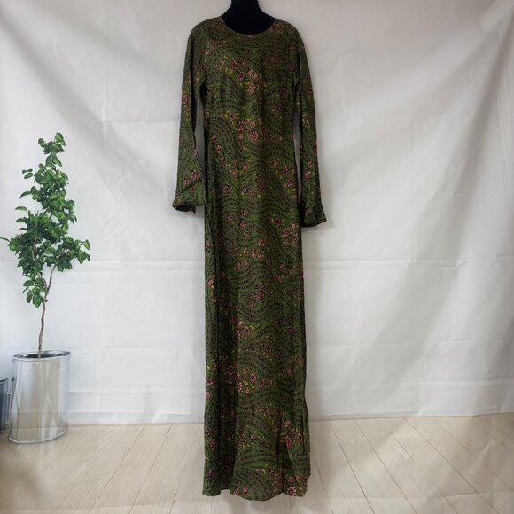 Veronica Beard  Gemma Printed Stretch Silk-Blend Maxi Dress - Picture 5 of 14